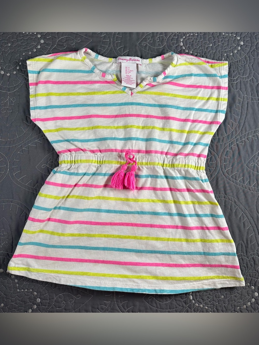 Tommy Bahama Girls Striped Dress Size 4